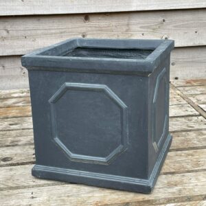 Faux Lead Clayfibre Chelsea Cube Planter